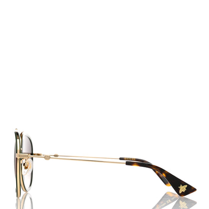 Gucci Metal Web Aviator Sunglasses GG0062S Green Red 3 of 7