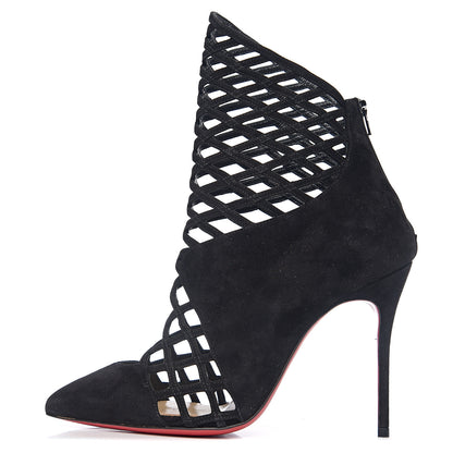 Christian Louboutin Veau Velours Mrs. Bouglione 100 Pumps 36 Black 1 of 7