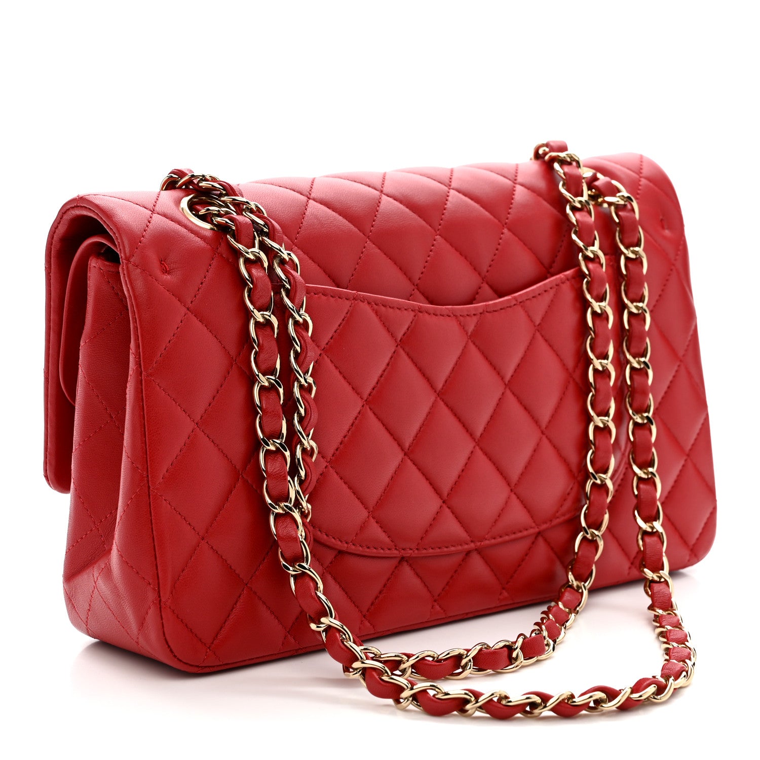 Chanel Lambskin Quilted Medium Double Flap Red 3 of 14
