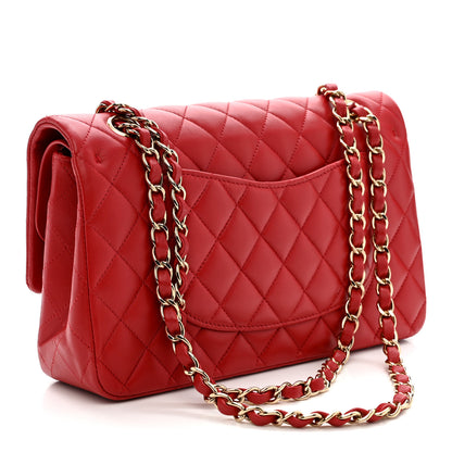 Chanel Lambskin Quilted Medium Double Flap Red 3 of 14