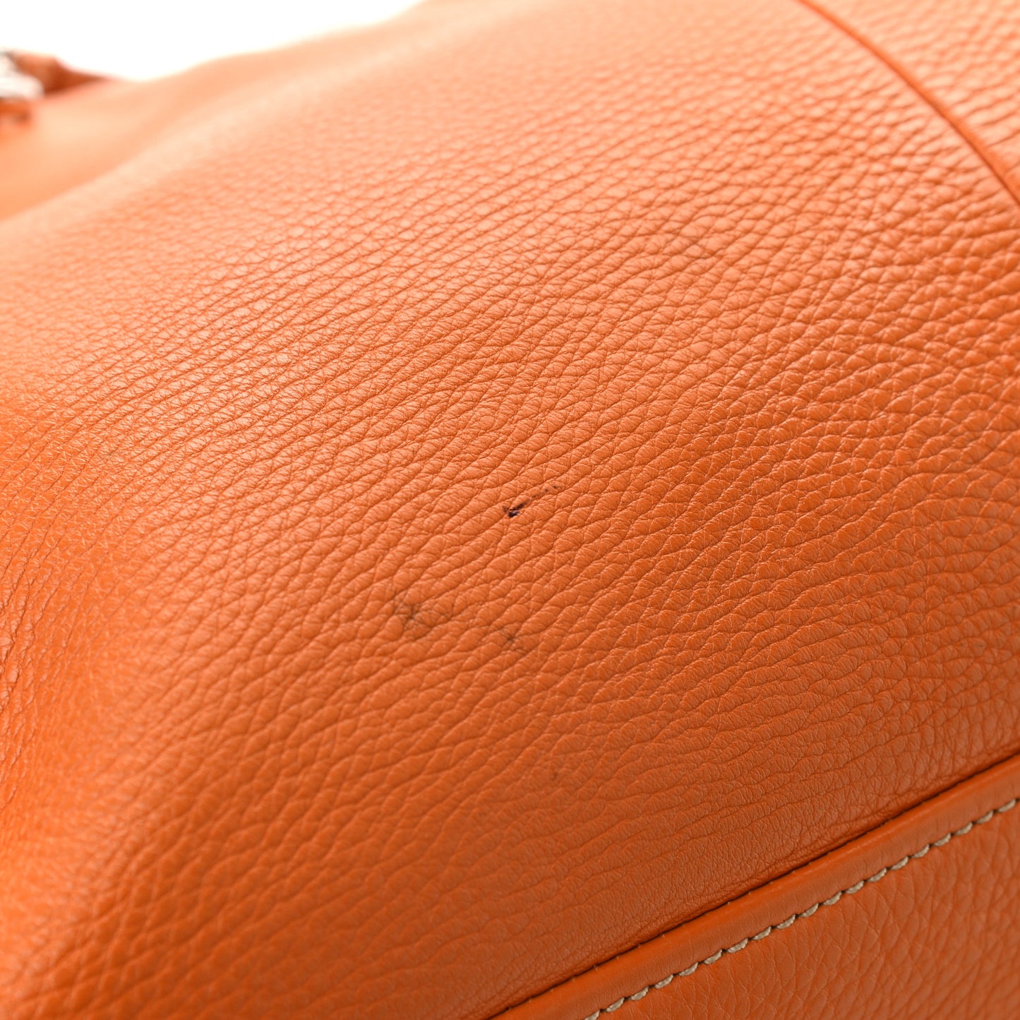 Vitello Daino Side Pocket Tote Papaya