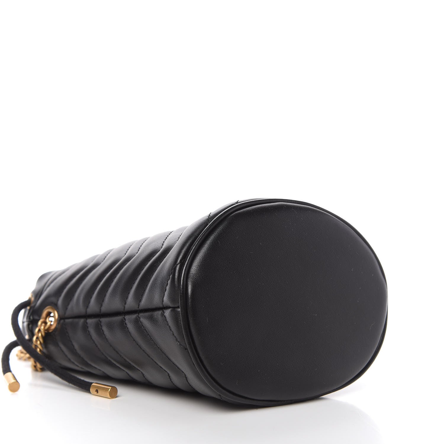 Gucci Calfskin Matelasse Mini GG Marmont 2.0 Bucket Bag Black 4 of 9