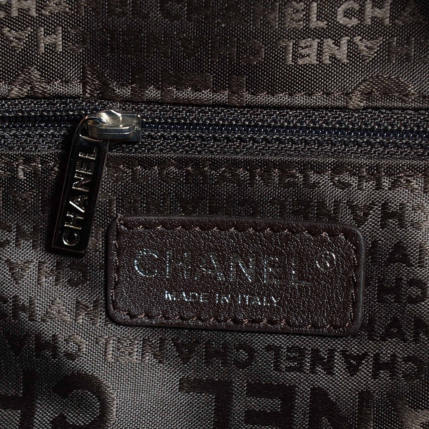 Chanel Deerskin Tote Dark Brown 6 of 7
