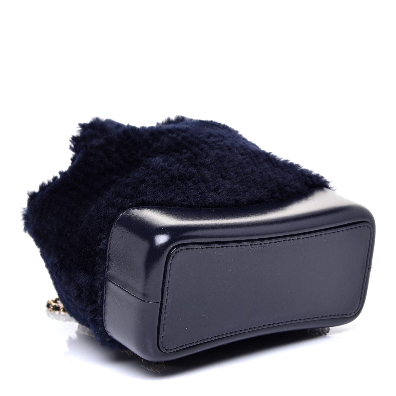 Chanel Shearling Small Gabrielle Backpack Navy 3 of 10