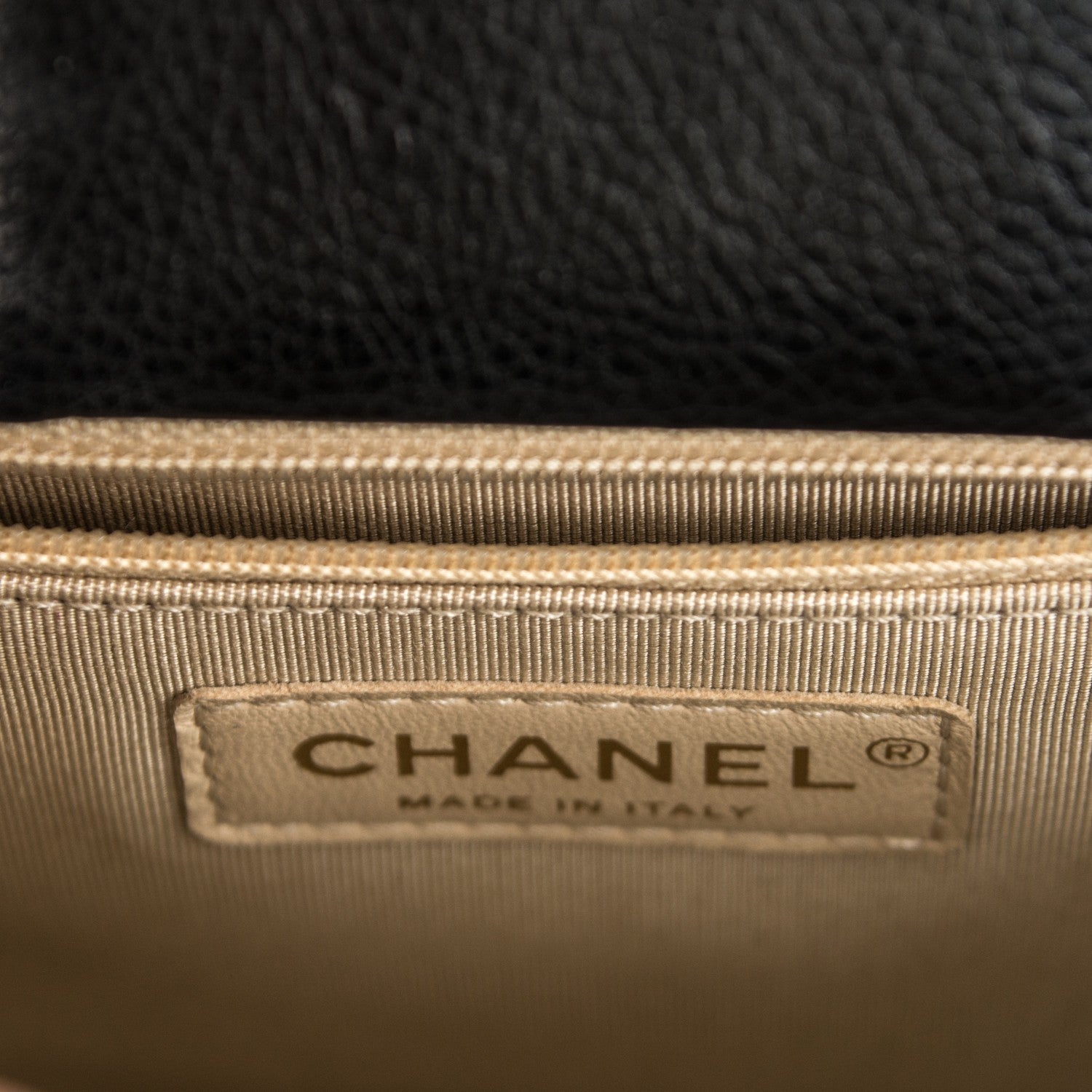 Chanel Grained Calfskin Stitched Small Label Click Shopper Tote Black 6 of 7