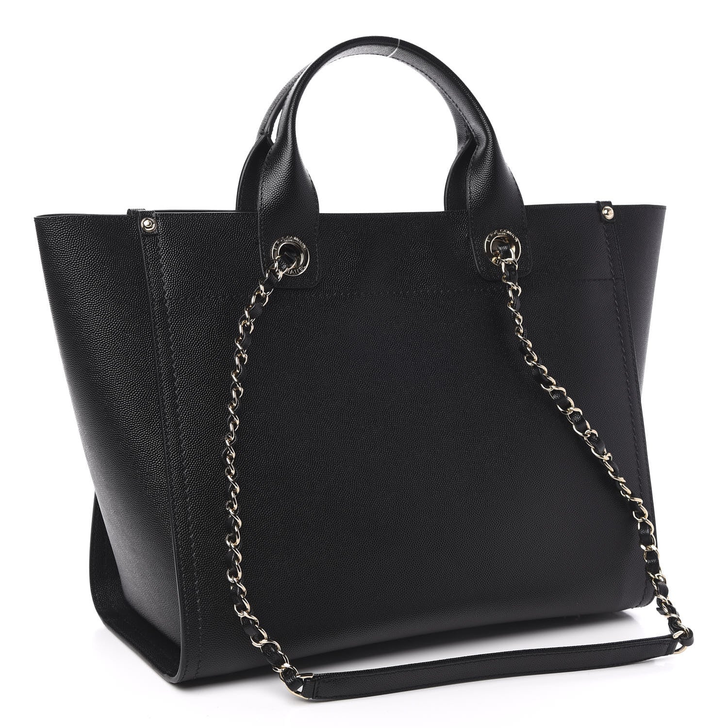 Chanel Caviar Medium Studded Deauville Tote Black 3 of 11