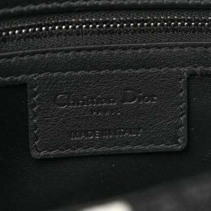 Christian Dior Tweed Macro Houndstooth Small Caro Bag Black White 5 of 8