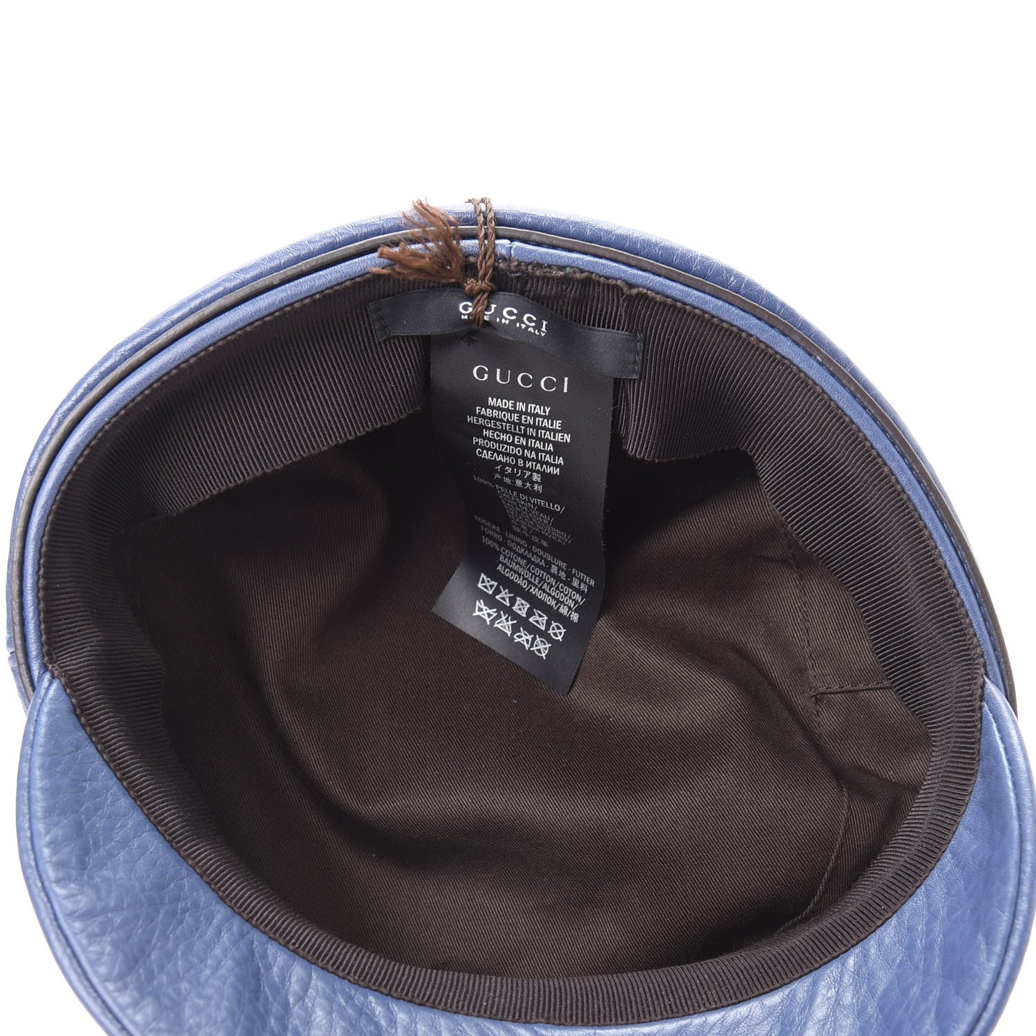 Gucci Calfskin Cellarius Hat XS Washed Indigo 5 of 6