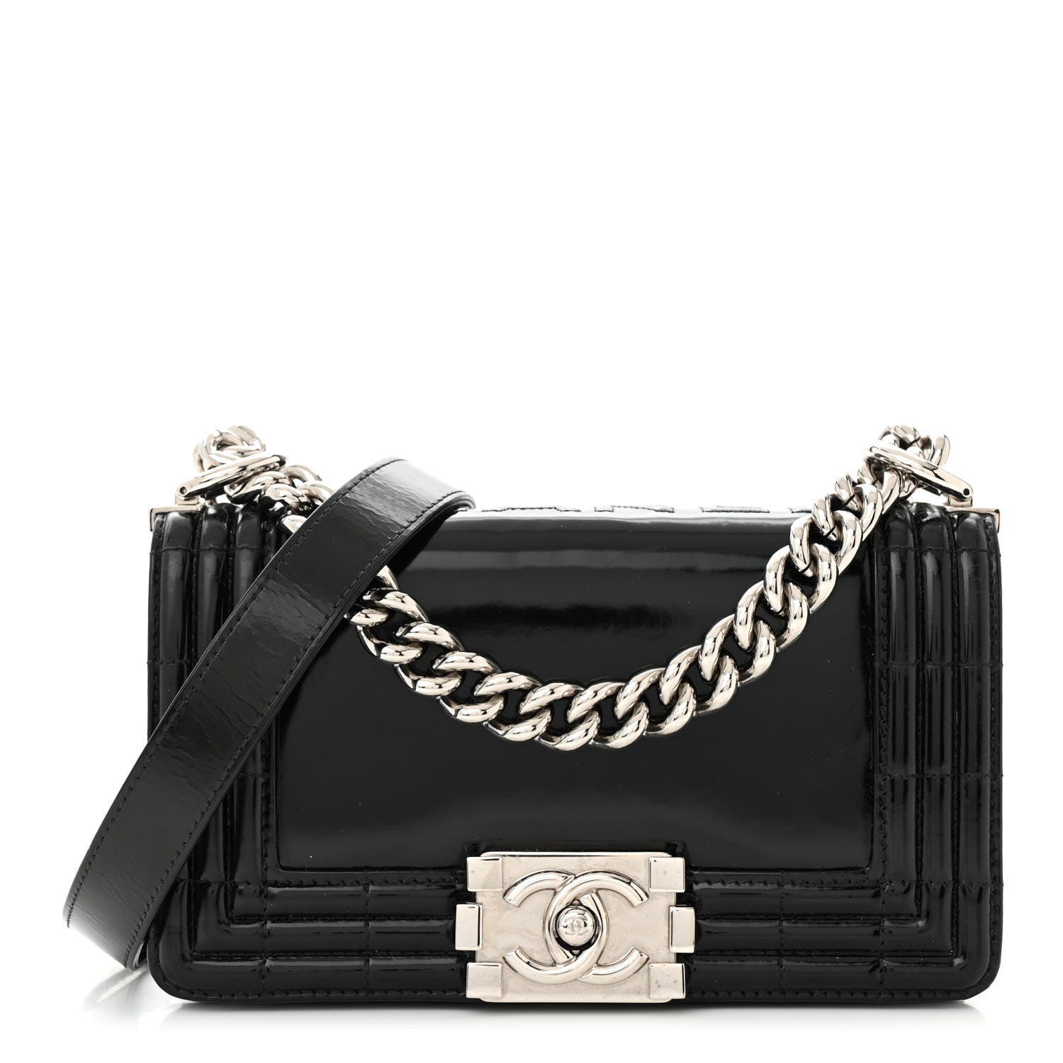 Chanel Glazed Calfskin Small Boy Flap Black 1 of 10