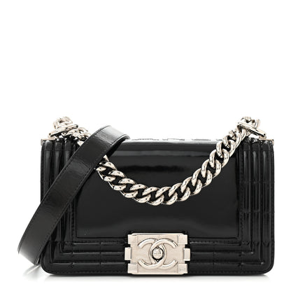 Chanel Glazed Calfskin Small Boy Flap Black 1 of 10