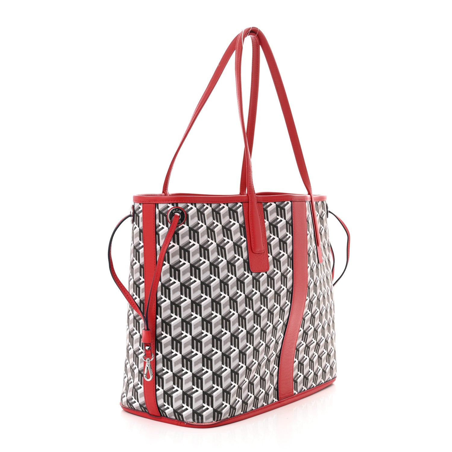 MCM Visetos Medium Liz Reversible Shopper Tote Ruby Red 6 of 18