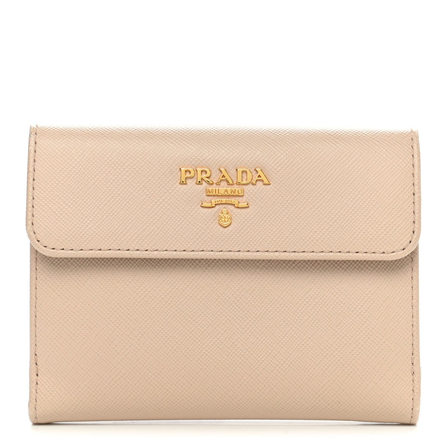 Saffiano Compact Flap Wallet Cammeo