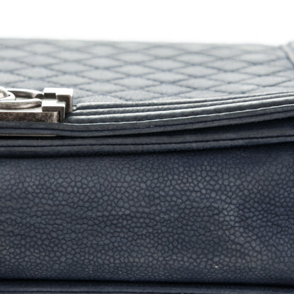 Chanel Iridescent Caviar Quilted Large Boy Flap Navy Blue 8 of 11