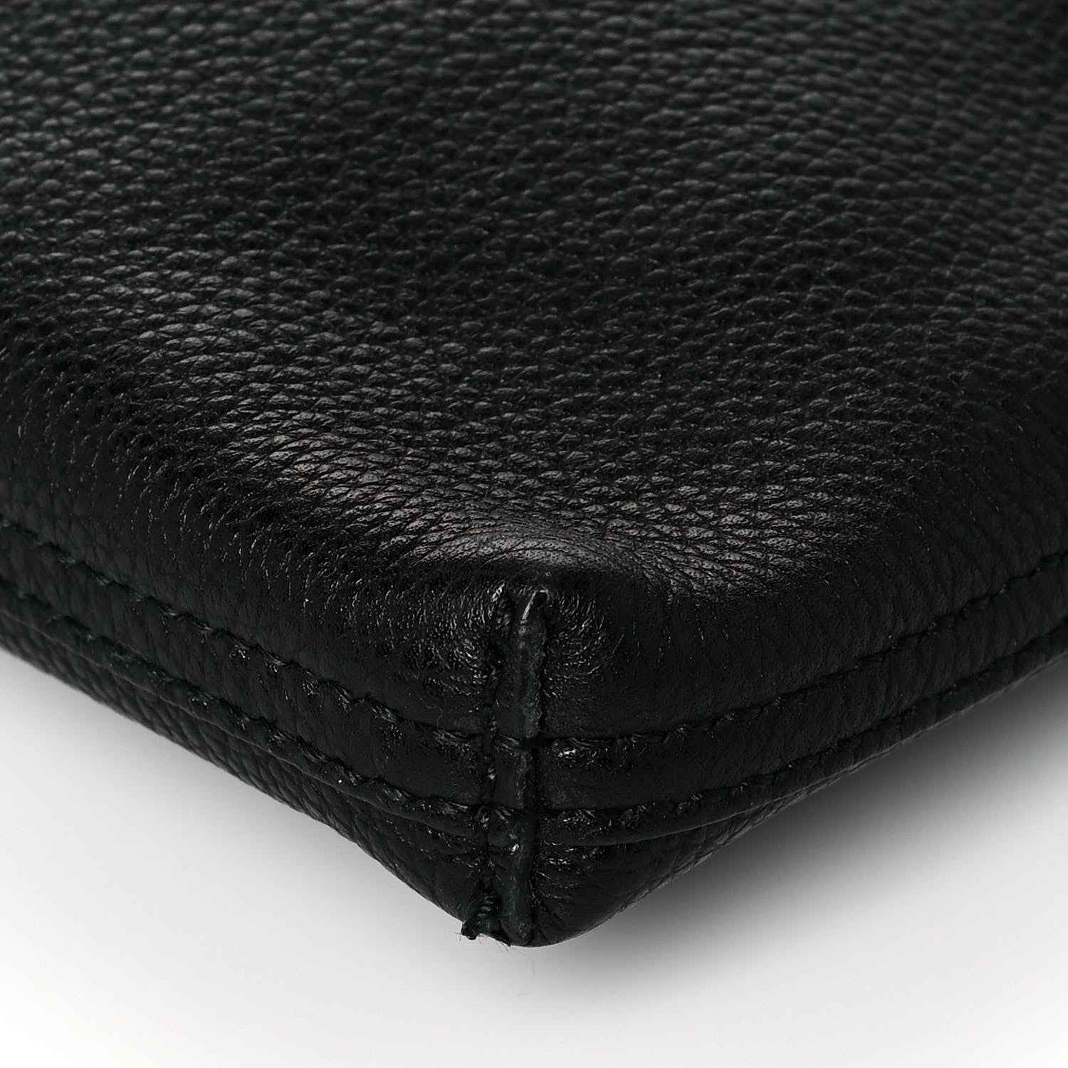 Gucci Pebbled Calfskin Large Logo Portfolio Clutch Black 10 of 12