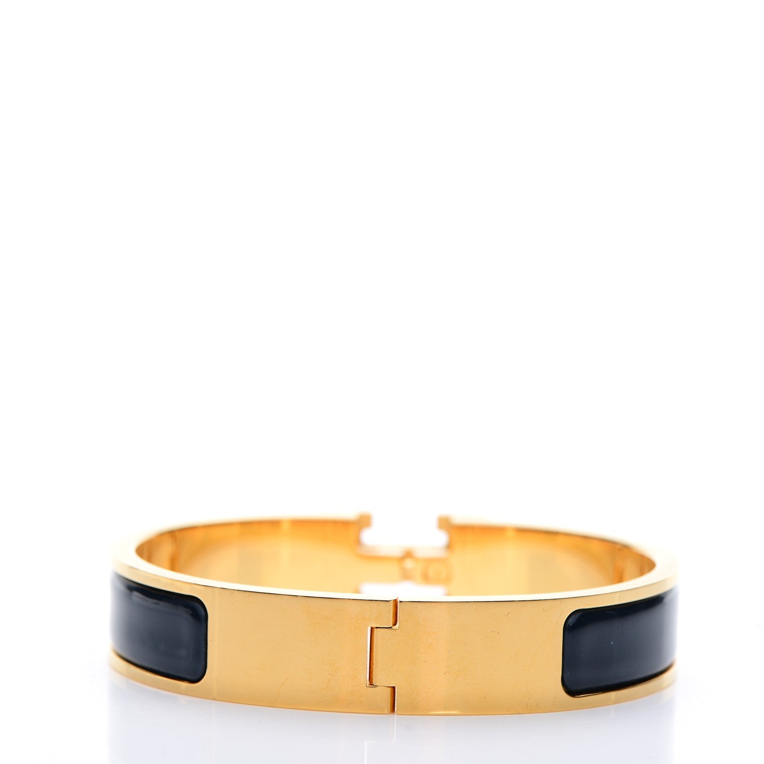 Hermes Narrow Enamel Clic Clac H Bracelet PM Bleu Biarritz 3 of 5