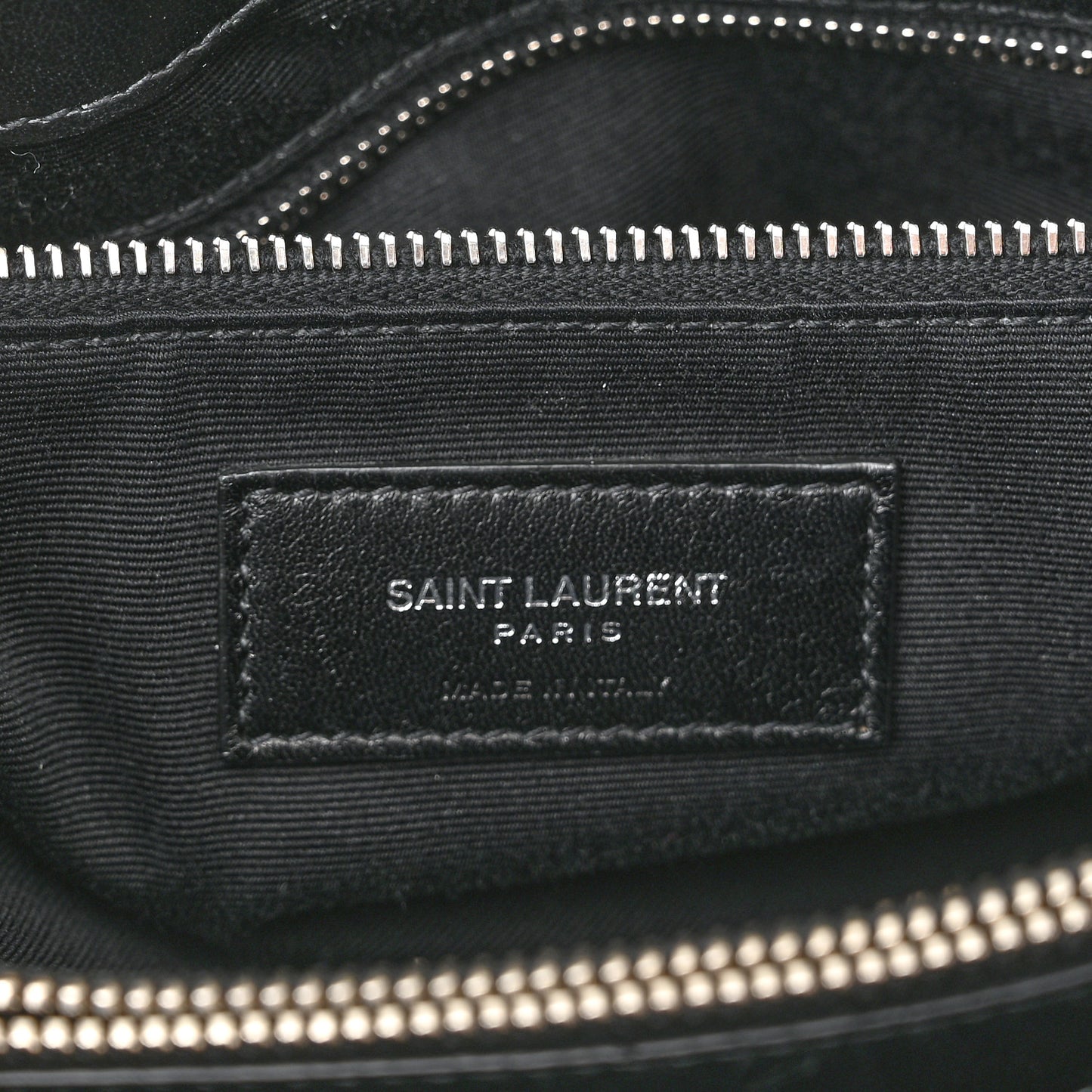 Calfskin Y Quilted Monogram Medium Loulou Chain Satchel Black