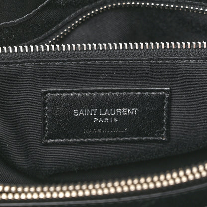 Saint Laurent Calfskin Y Quilted Monogram Medium Loulou Chain Satchel Black 7 of 11