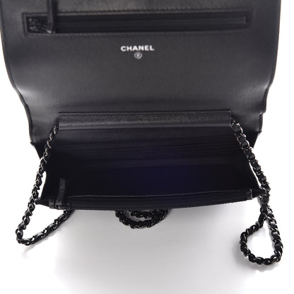 Chanel Caviar Quilted Boy Wallet On Chain WOC So Black 5 of 12