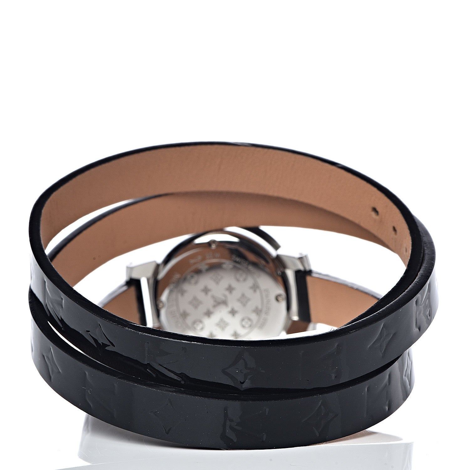 Louis Vuitton Stainless Steel Vernis 22mm Tambour Bijou Secret Quartz Watch Black 4 of 13