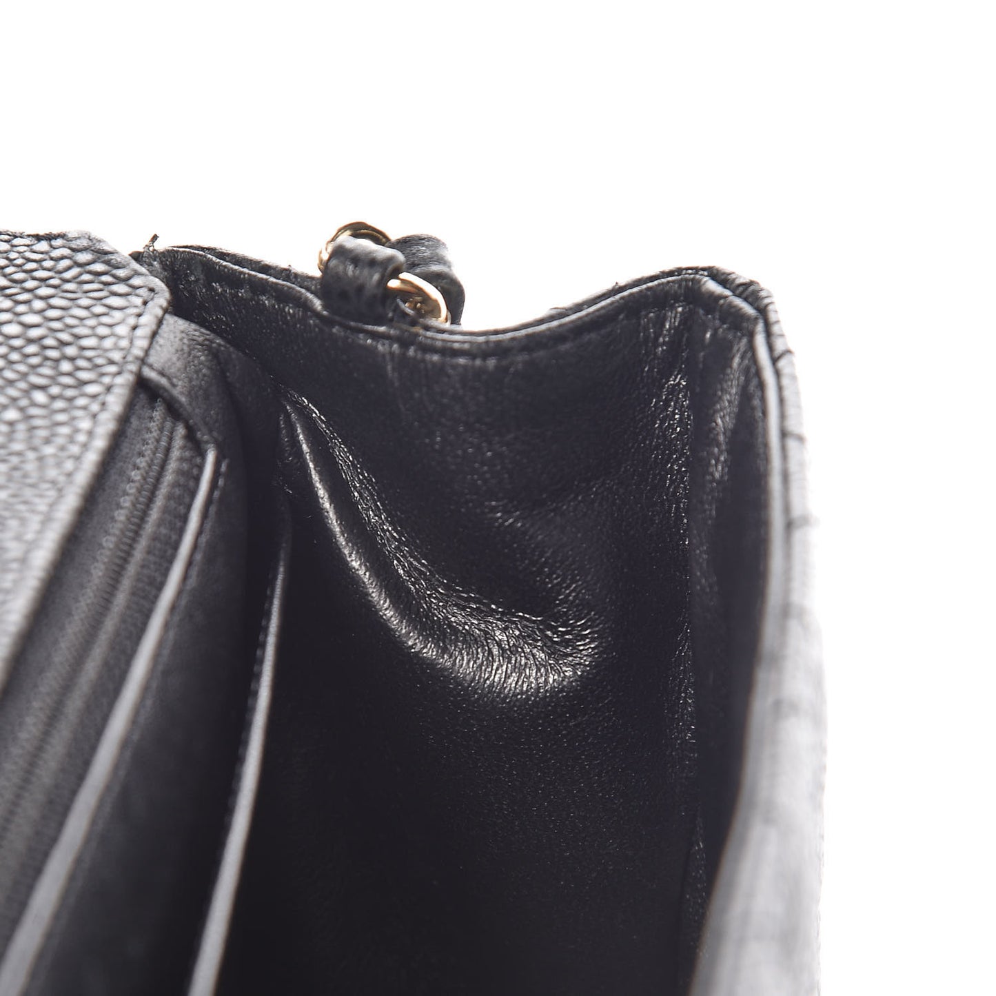 Caviar Quilted Mini Square Flap Black