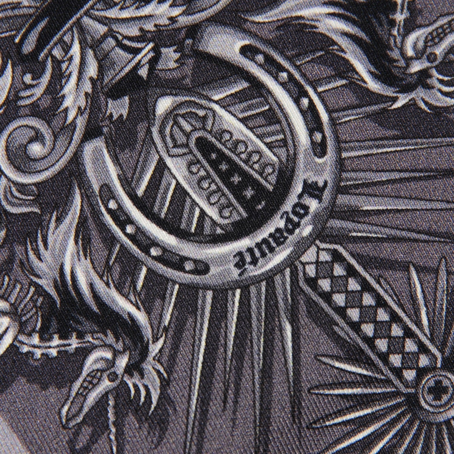 Hermes Silk C'Est La Fete Scarf 70 Gris Anthracite Gris Fonce 7 of 9