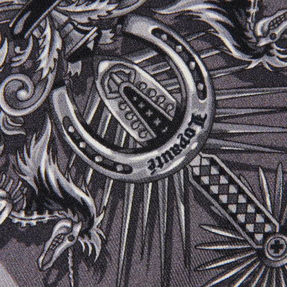 Hermes Silk C'Est La Fete Scarf 70 Gris Anthracite Gris Fonce 7 of 9