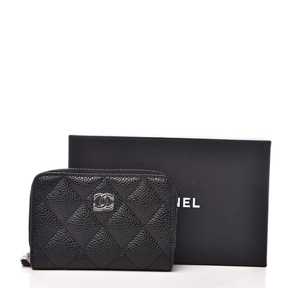 Chanel Caviar Quilted Zip Coin Purse Black 8 of 8