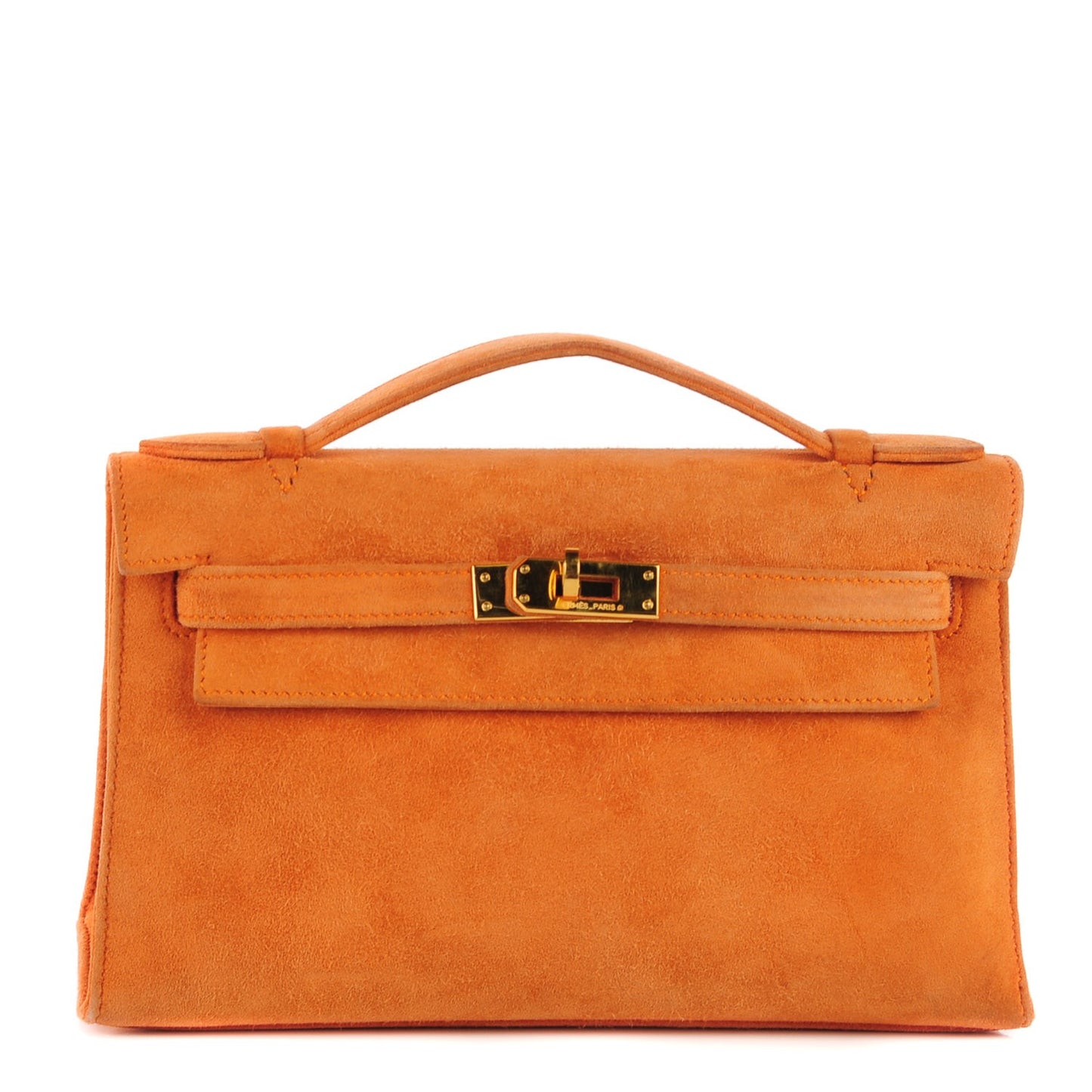 Veau Doblis Kelly Pochette Orange