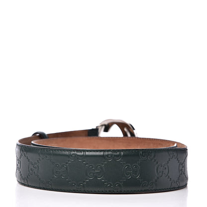Gucci Guccissima Signature Interlocking G 40mm Belt 80 32 Verde 2 of 6