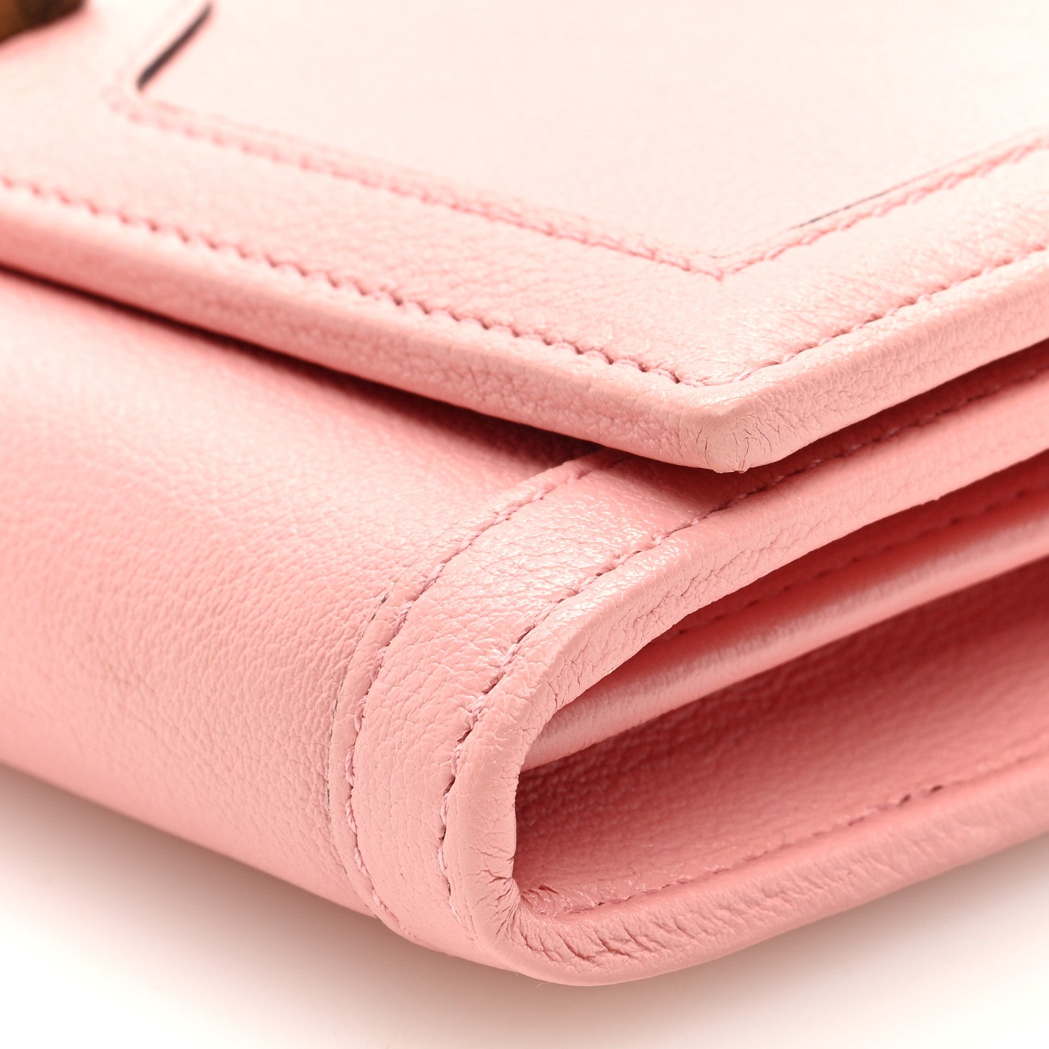 Gucci Wonka Grain Calfskin Diana Chain Wallet Wild Rose 8 of 8