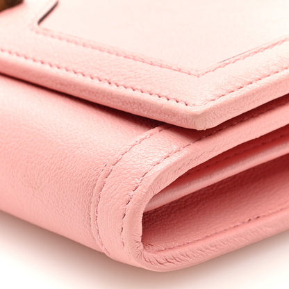 Gucci Wonka Grain Calfskin Diana Chain Wallet Wild Rose 8 of 8