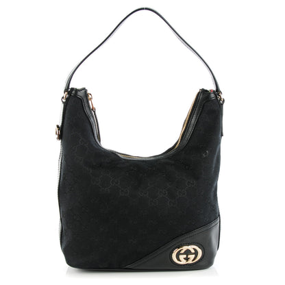 Gucci Monogram New Britt Shoulder Bag Black 1 of 7
