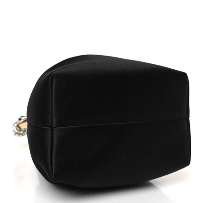 Jimmy Choo Satin Crystal Snake Embellished Bon Bon Bag Black 4 of 10