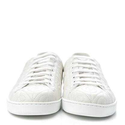 Gucci Nappa G Rhombus Mens Ace Sneakers 8 Great White Green 2 of 9