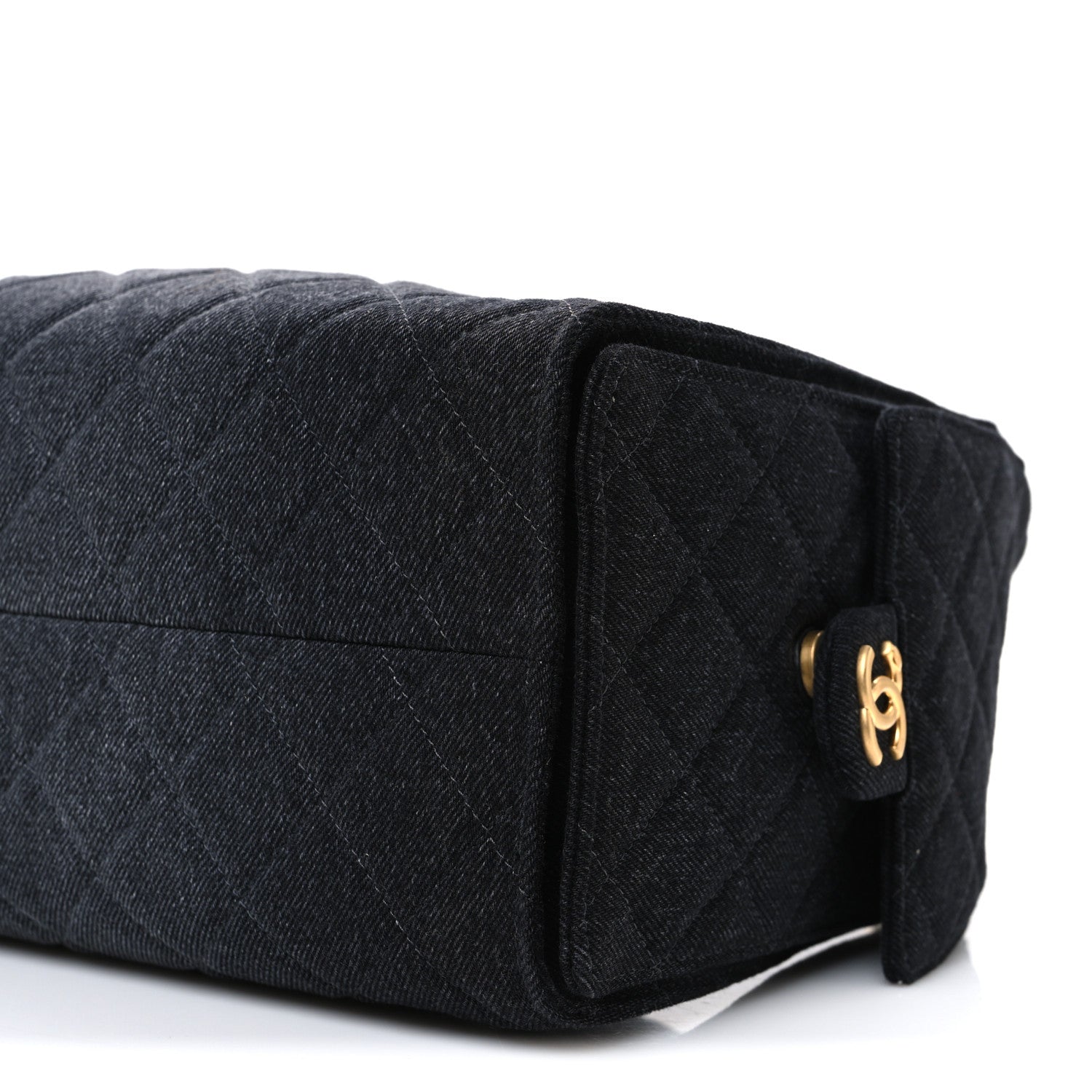 Chanel Washed Denim Quilted Small Chanel 25 Handbag Black 10 of 10