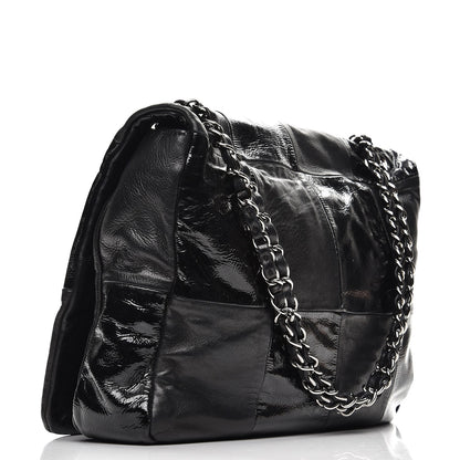 Chanel Lambskin Patent Calfskin Brooklyn Patchwork Flap Black 3 of 7