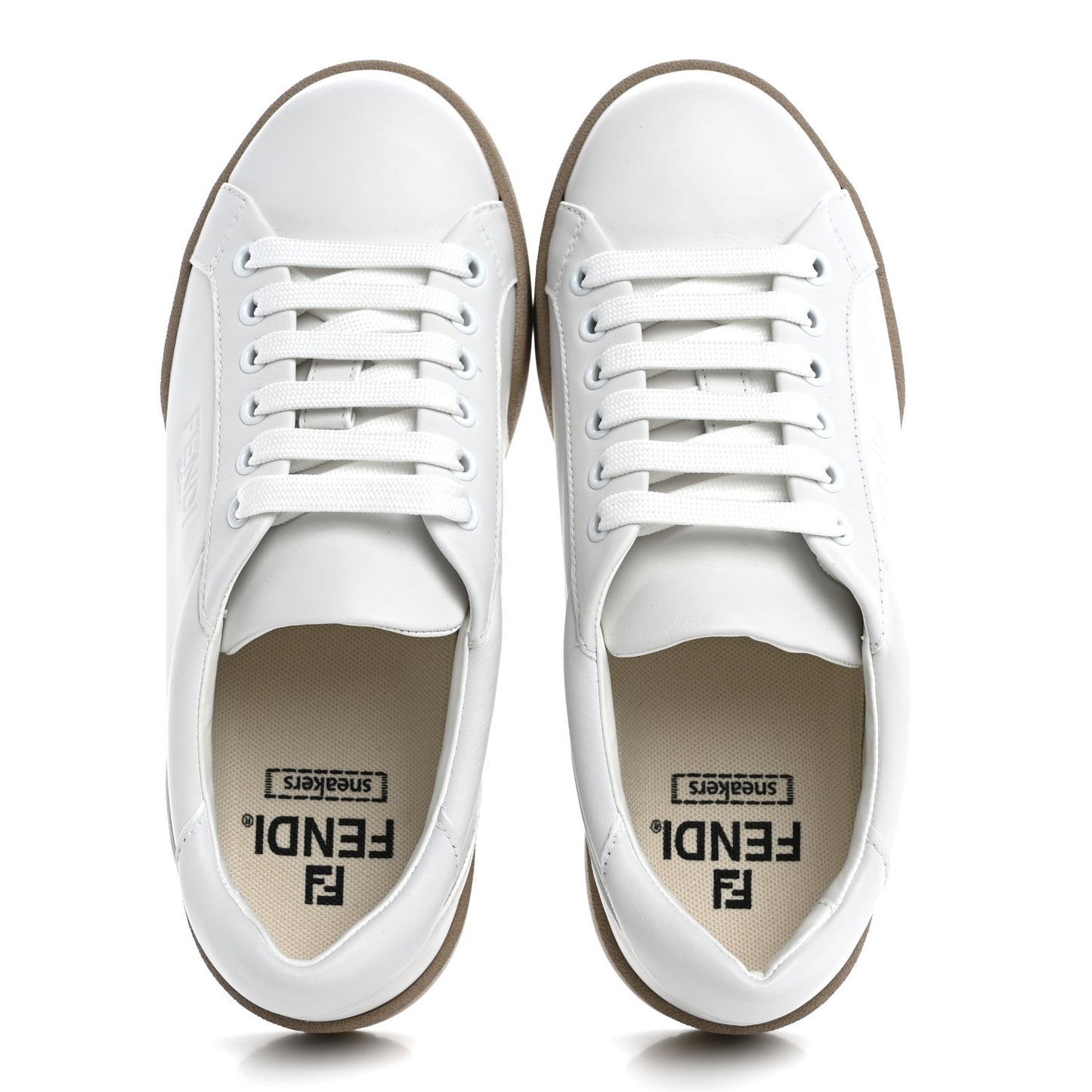 Vitello Logo Womens Low Top Sneakers 35 White