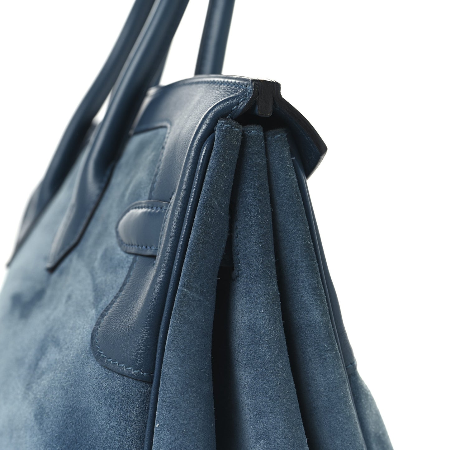 Veau Doblis Swift Grizzly Birkin 35 Bleu Thalassa