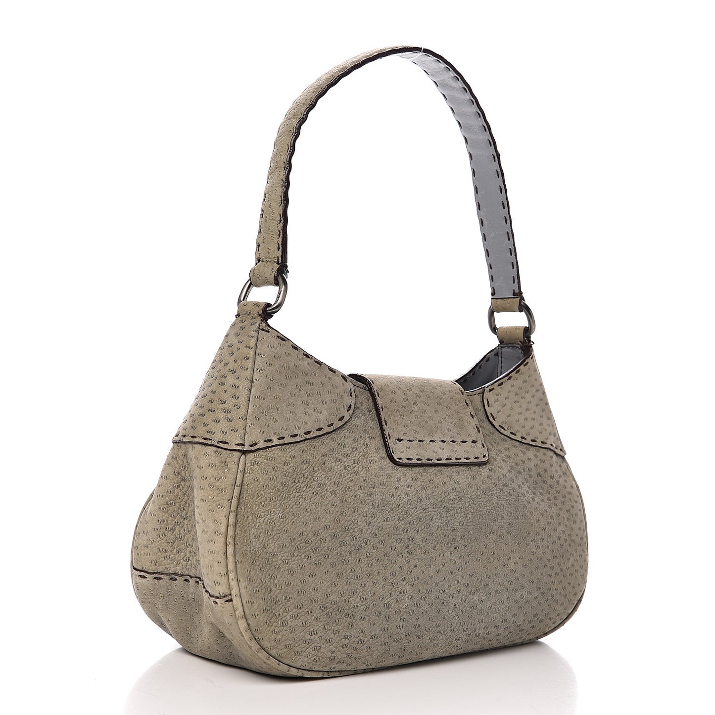 Scamosciato Stitched Suede Shoulder Bag