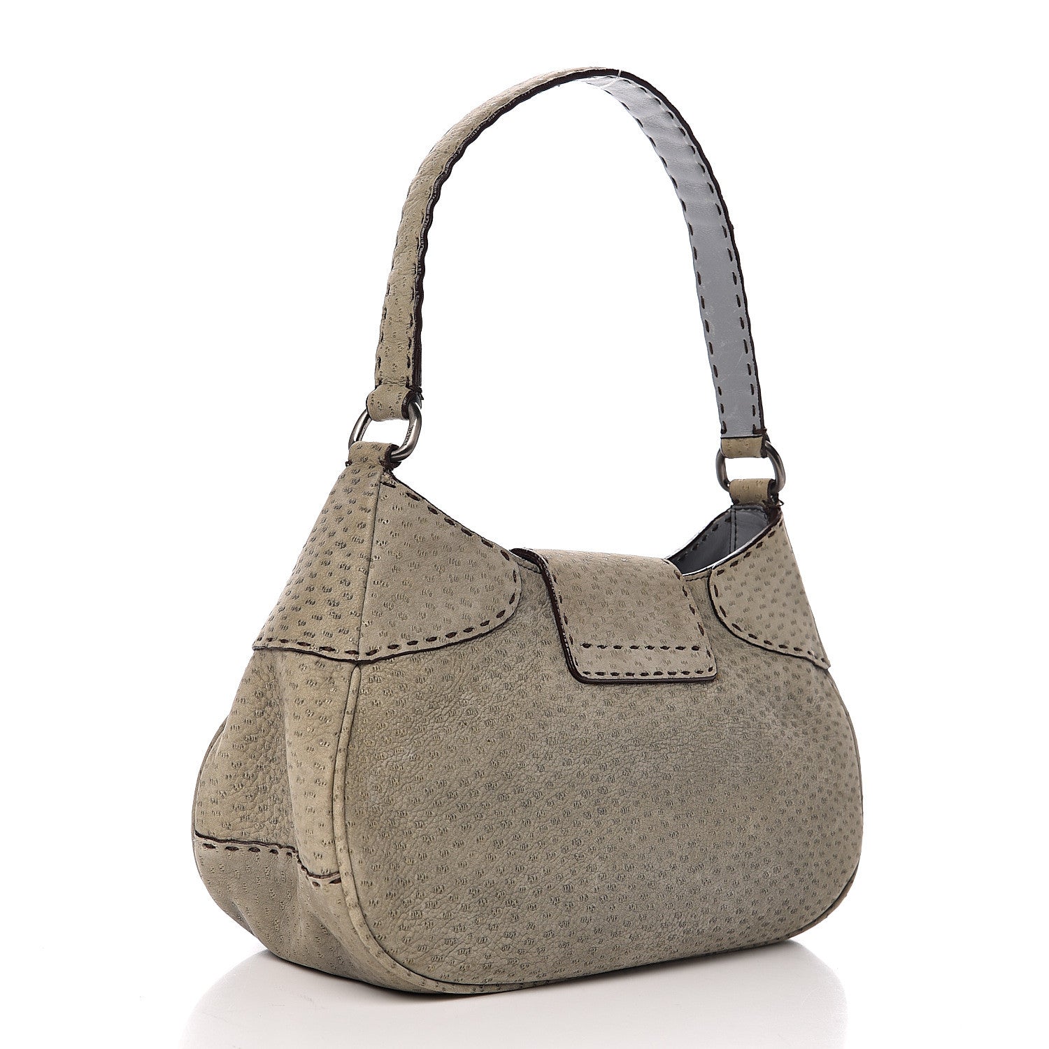 Prada Scamosciato Stitched Suede Shoulder Bag 2 of 11