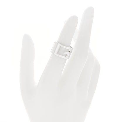 Gucci Sterling Silver Wide G Cutout Ring 49 5 2 of 5