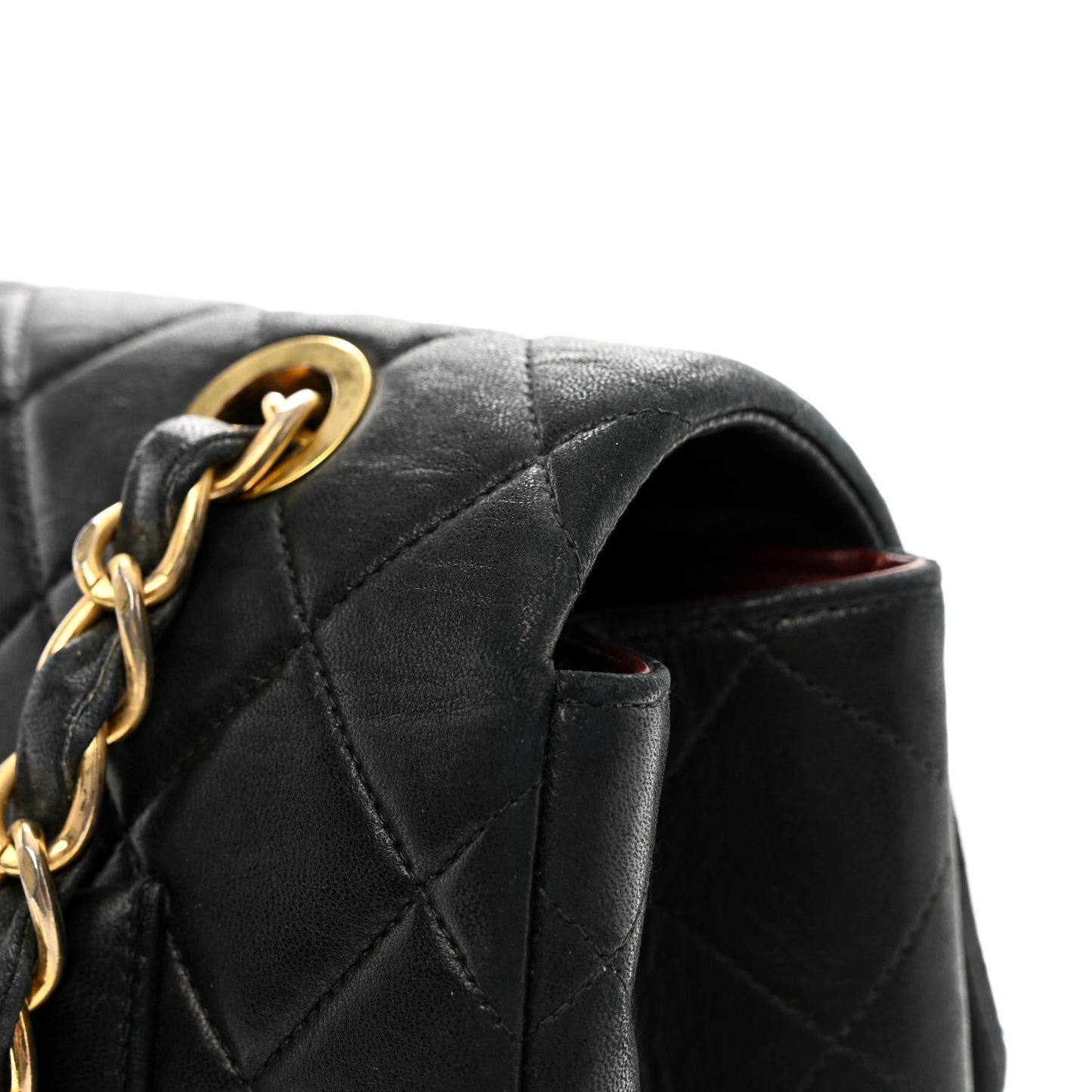Lambskin Quilted XL Jumbo Single Flap Black