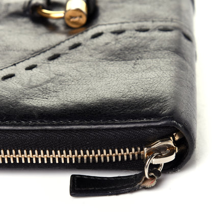 Saint Laurent Buffalo Muse Zip Around Wallet Black 11 of 12