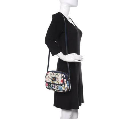 Gucci Canvas Flora Floral Shoulder Bag White Blue Agata Mulitcolor 2 of 11