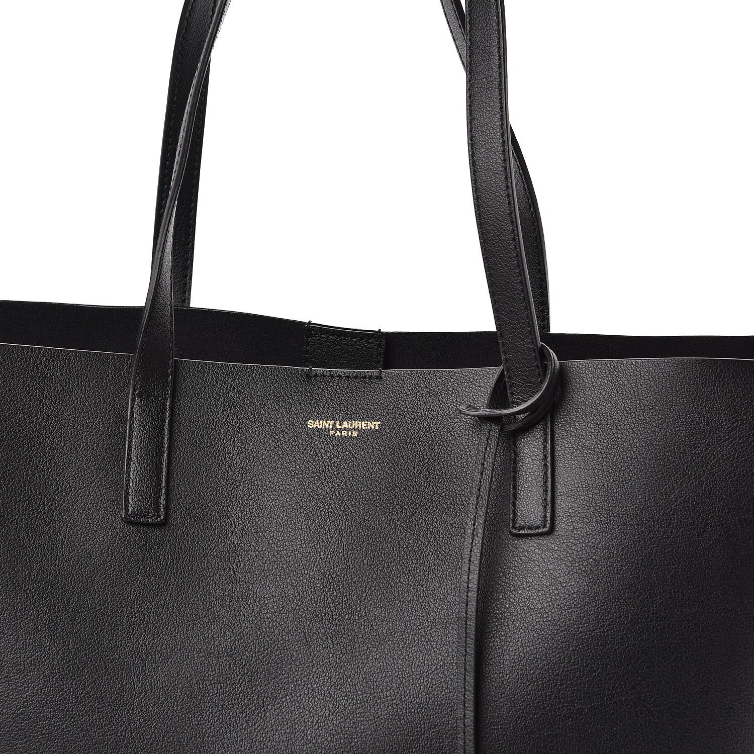 Saint Laurent Calfskin Large Shopping Tote Black 11 of 11