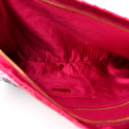 Prada Sequin Ombre Clutch Black Pink Red 5 of 6