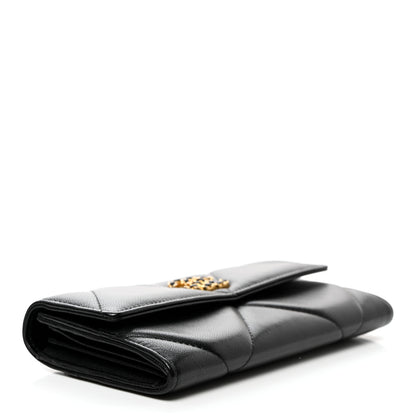 Chanel Lambskin Quilted Chanel 19 Flap Wallet Black 5 of 9
