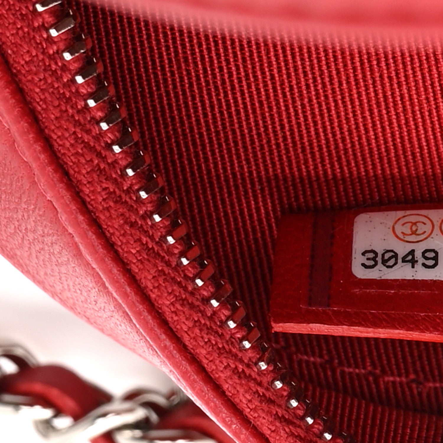 Chanel Lambskin Quilted Round Clutch With Chain Red 7 of 11
