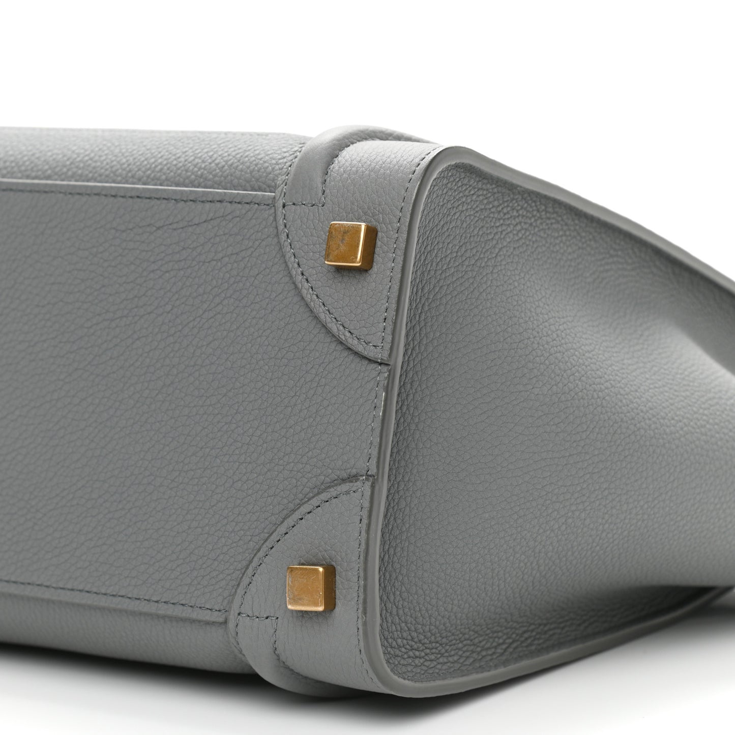 Drummed Calfskin Micro Luggage Kohl