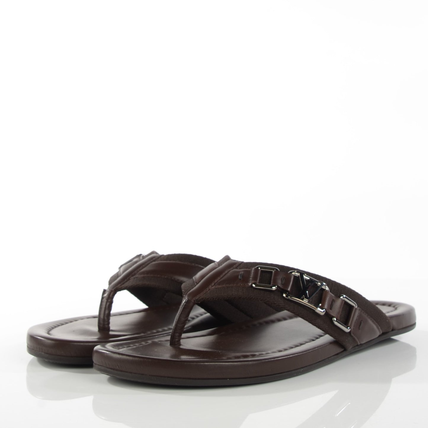 Leather Atoll Thong Sandals 38 Cacao
